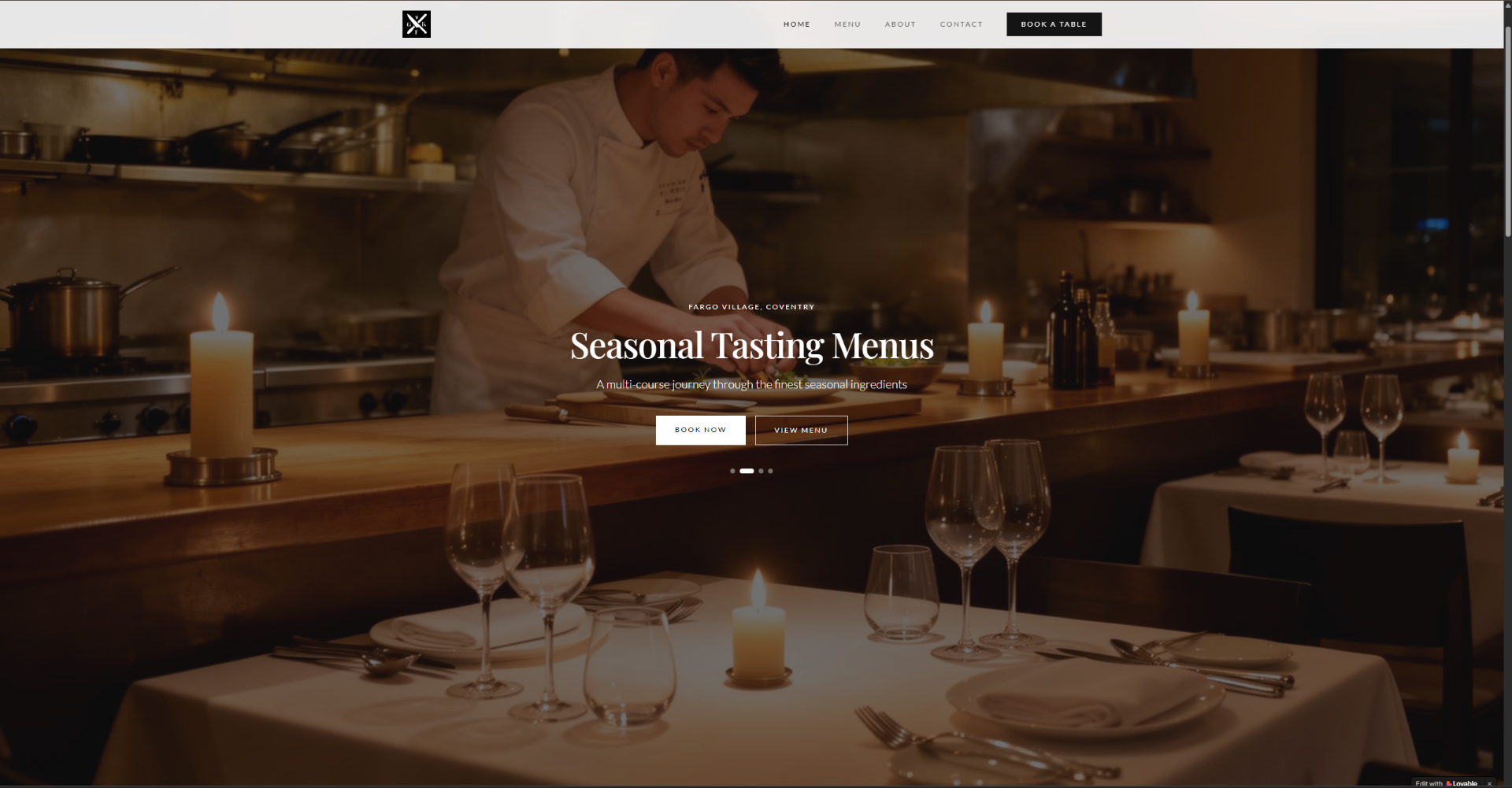 Restaurant website