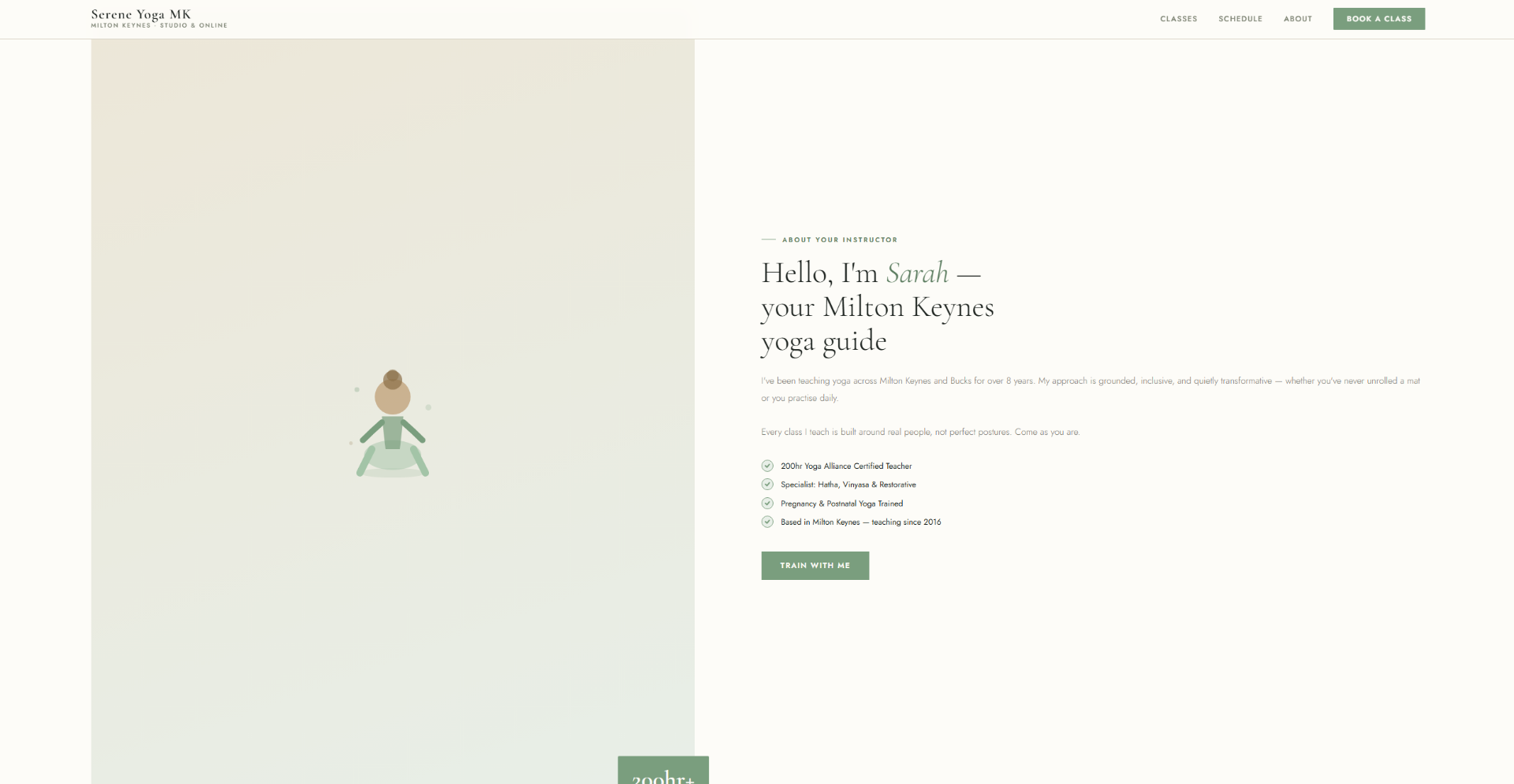 Yoga studio website